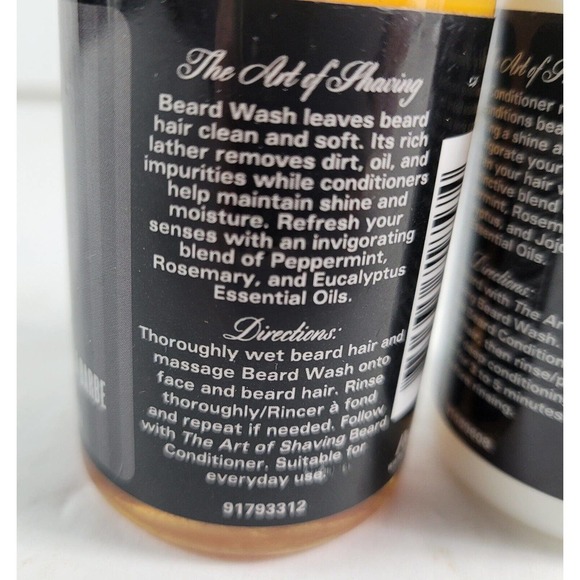 The Art of Shaving Set Peppermint Beard Wash Conditioner Oil Shaving Cream Brush - Picture 4 of 14